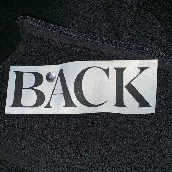 BACK LABEL Black Short Sleeve Assymetrical Top-L - Picture 4 of 5